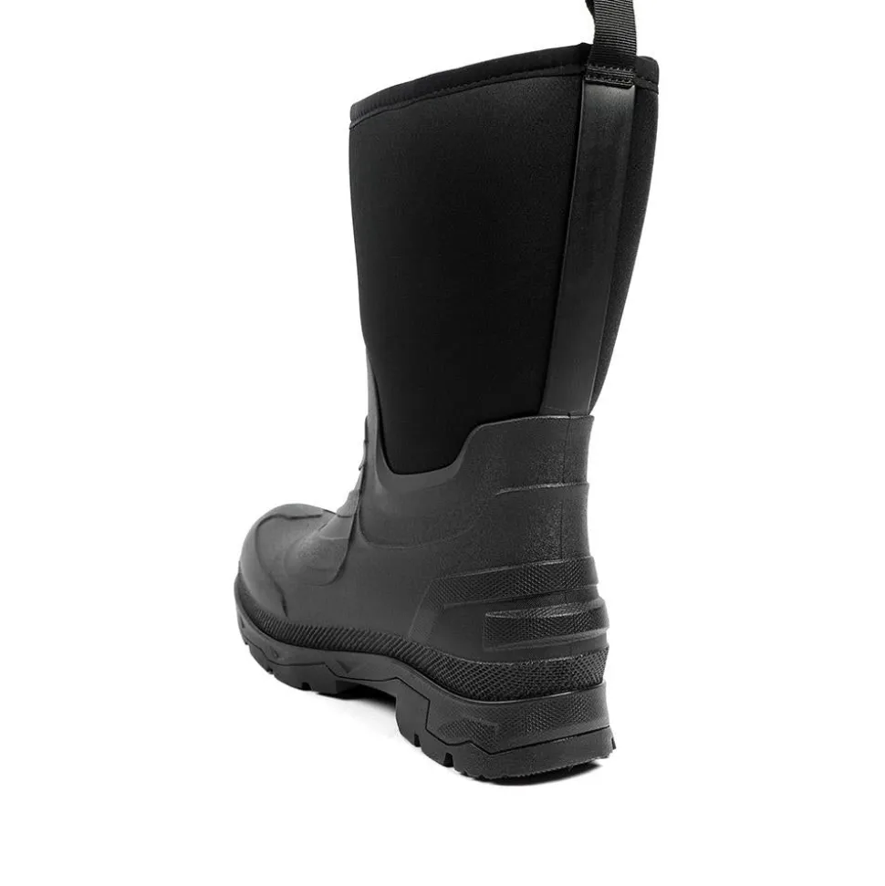 Wide Fit Rugged Water Resistant Wellies - Black