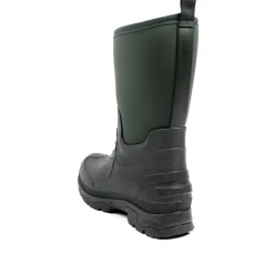 Wide Fit Rugged Water Resistant Wellies - Green