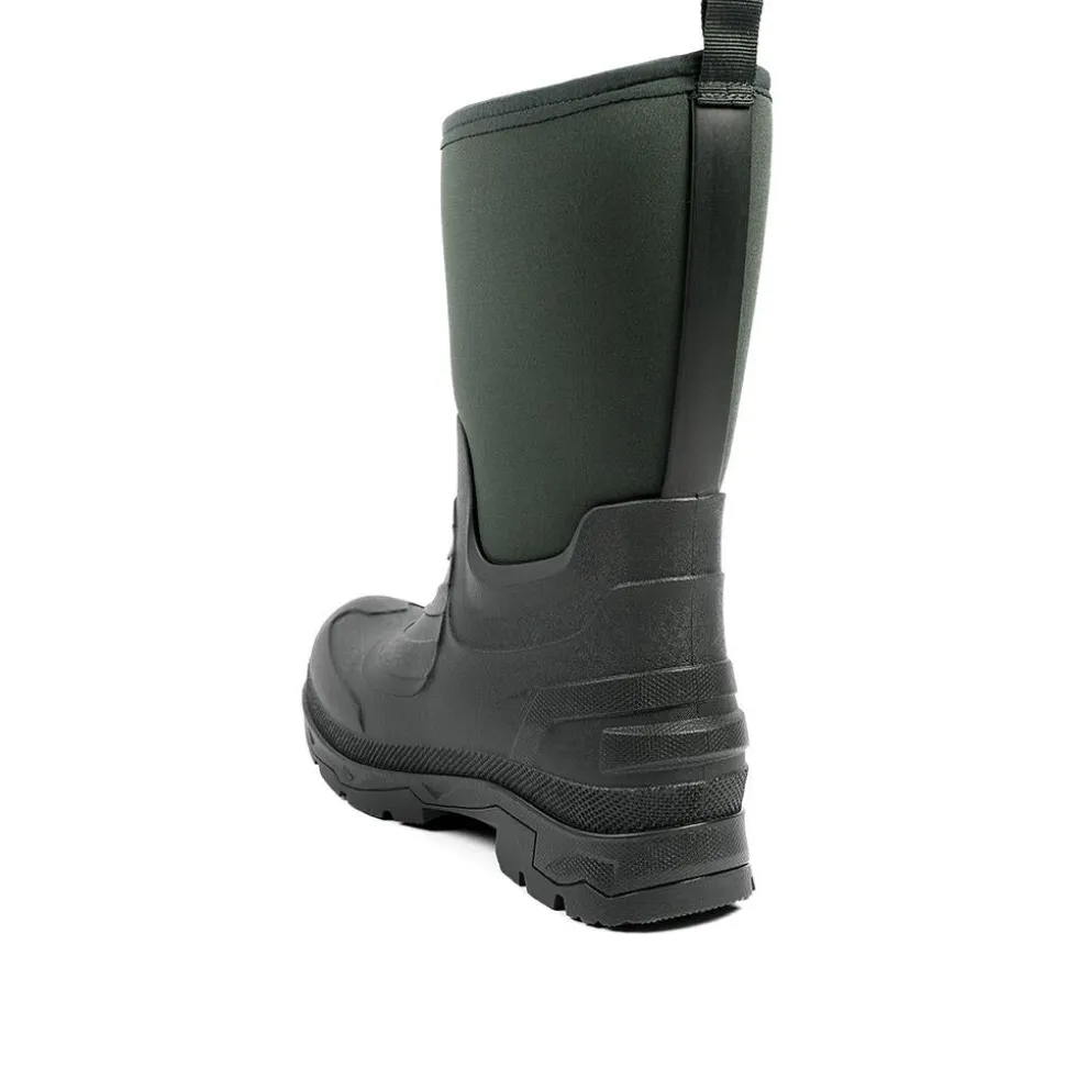 Wide Fit Rugged Water Resistant Wellies - Green