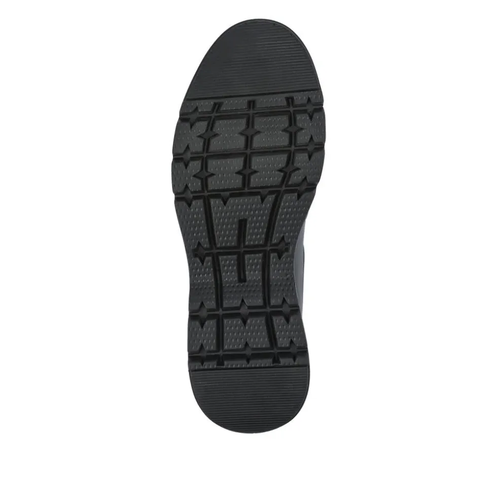 Wide-Fit Sheepskin Leather Slip-Ons - Black