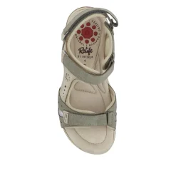 Wide-Fit Shock-Absorbing Sandals - Khaki