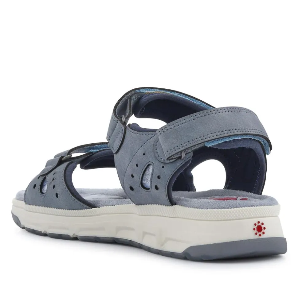 Wide-Fit Shock-Absorbing Sandals - Light Blue