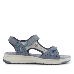 Wide-Fit Shock-Absorbing Sandals - Light Blue
