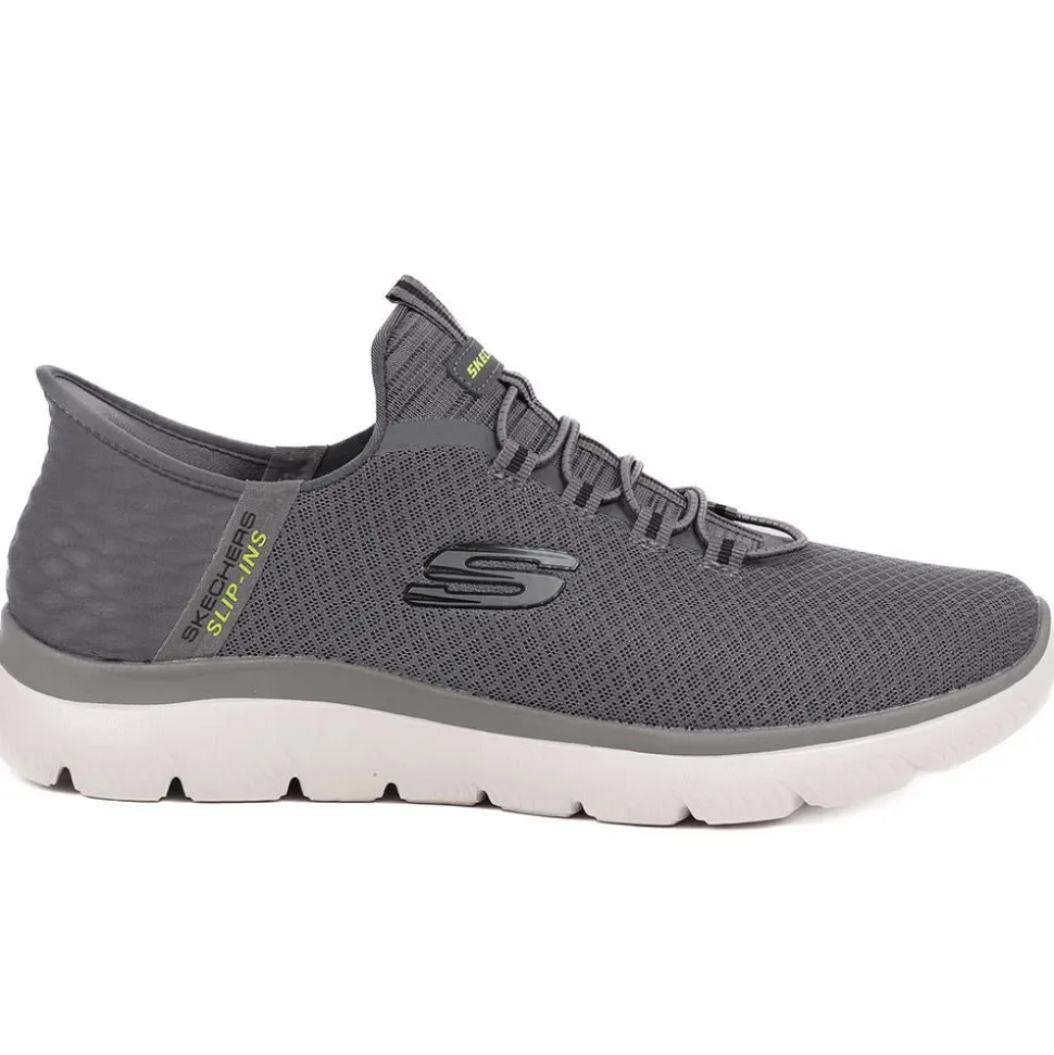 Wide Fit Skechers Slip-ins: Summits - High Range - Charcoal
