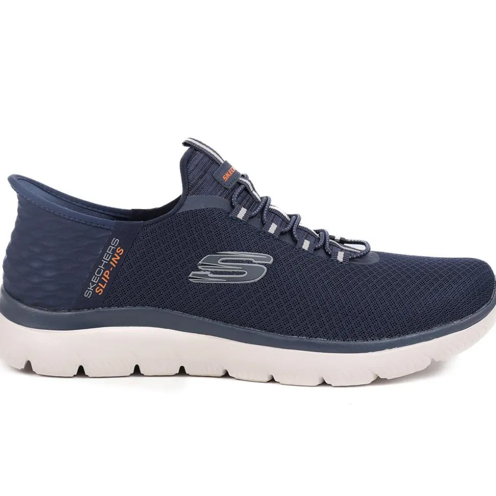 Wide Fit Skechers Slip-ins: Summits - High Range - Navy