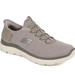 Wide Fit Skechers Slip-ins: Summits - High Range - Taupe