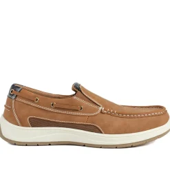 Wide Fit Slip On Casual Shoes - Tan