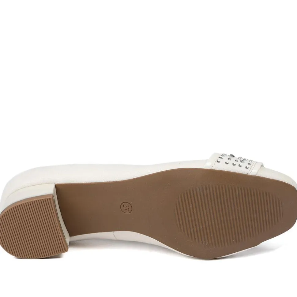 Wide Fit Slip On Court Shoes - Beige