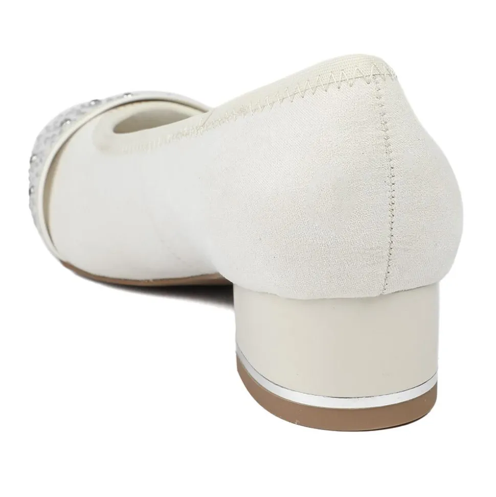 Wide Fit Slip On Court Shoes - Beige