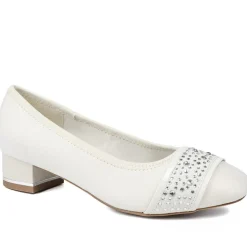 Wide Fit Slip On Court Shoes - Beige