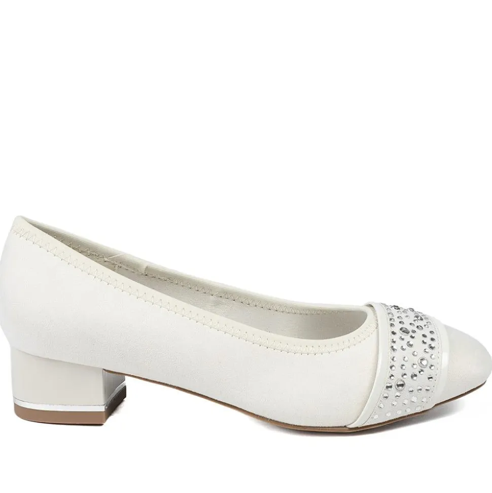 Wide Fit Slip On Court Shoes - Beige
