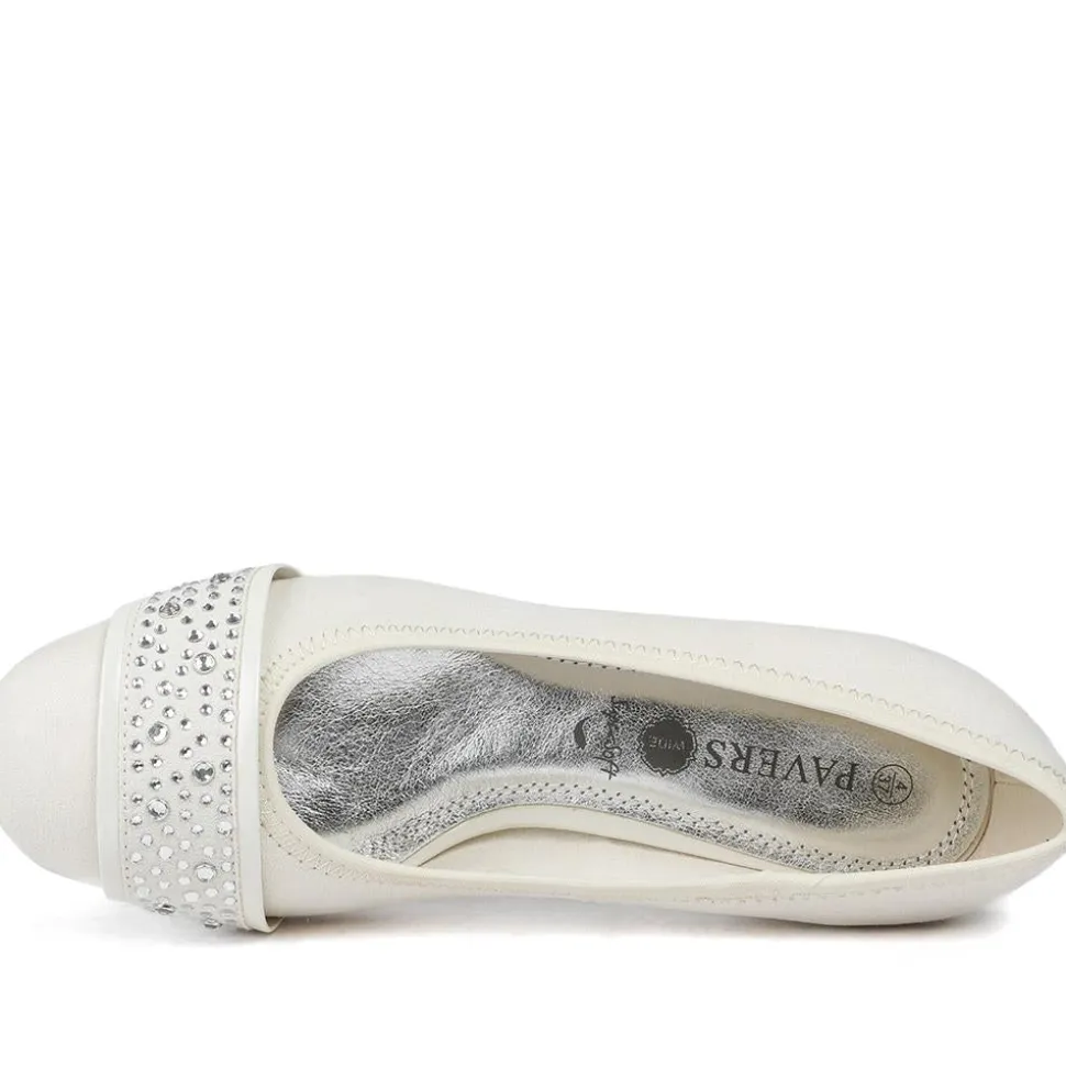 Wide Fit Slip On Court Shoes - Beige