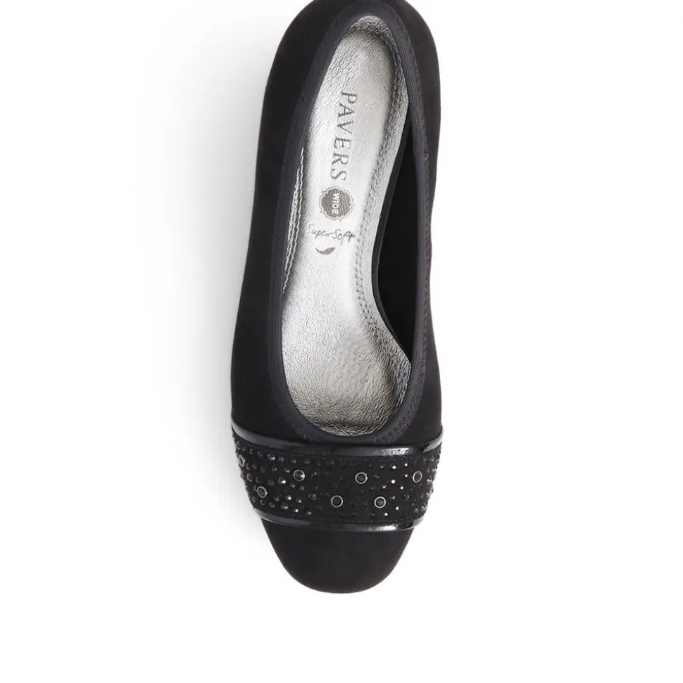 Wide Fit Slip On Court Shoes - Black