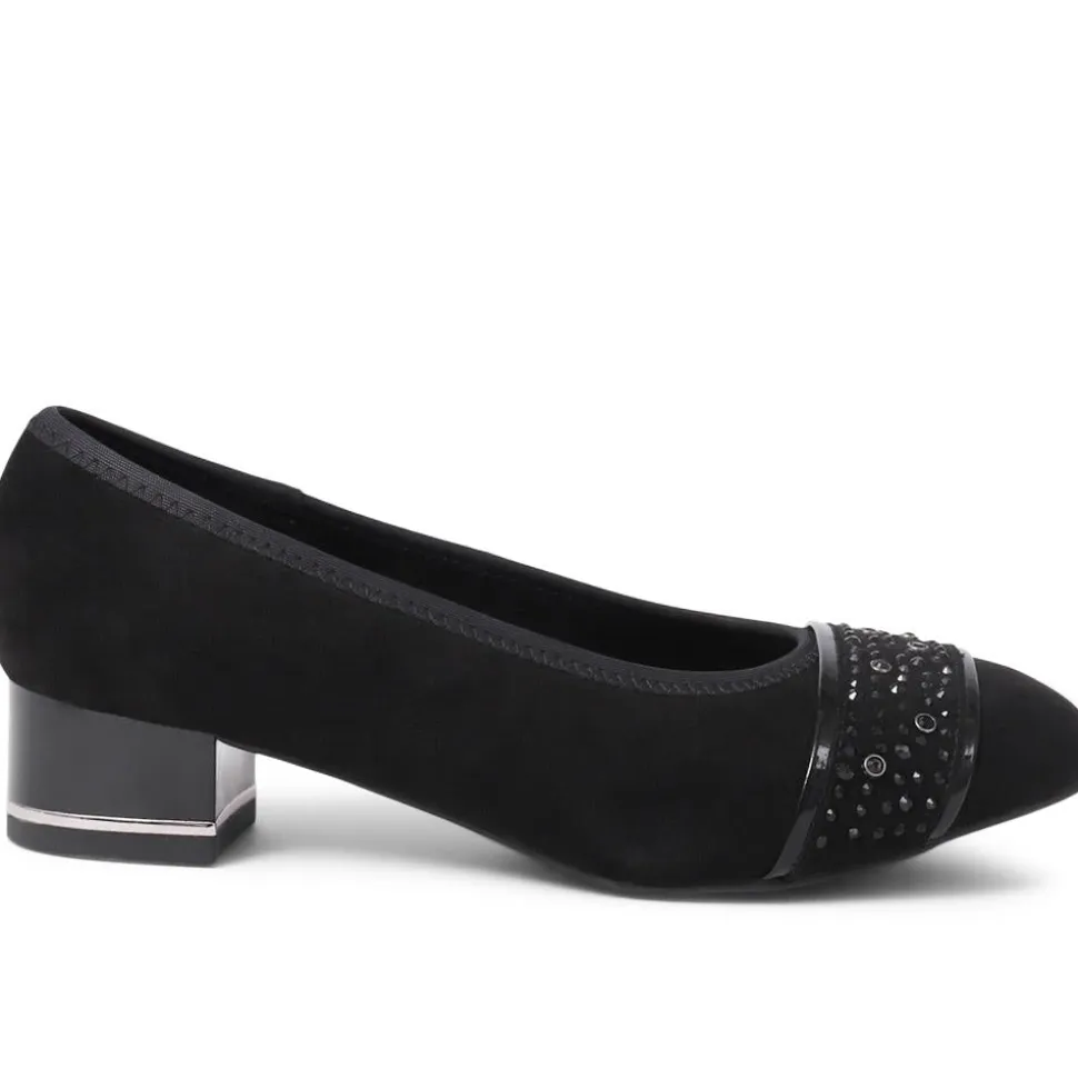 Wide Fit Slip On Court Shoes - Black