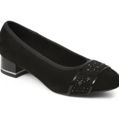 Wide Fit Slip On Court Shoes - Black