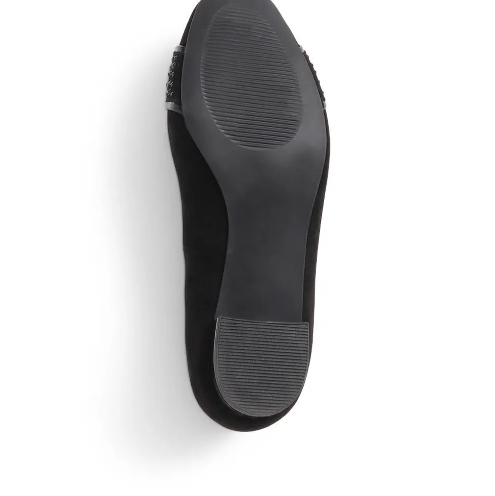 Wide Fit Slip On Court Shoes - Black