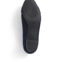 Wide Fit Slip On Court Shoes - Navy