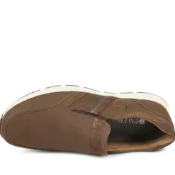 Wide-Fit Slip-On Leather Shoes - Cognac