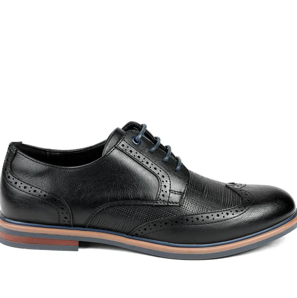 Wide Fit Smart Lace Up Brogues - Black