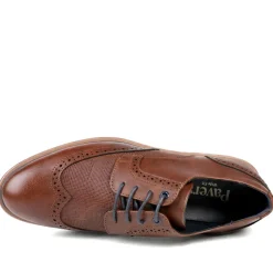Wide Fit Smart Lace Up Brogues - Tan