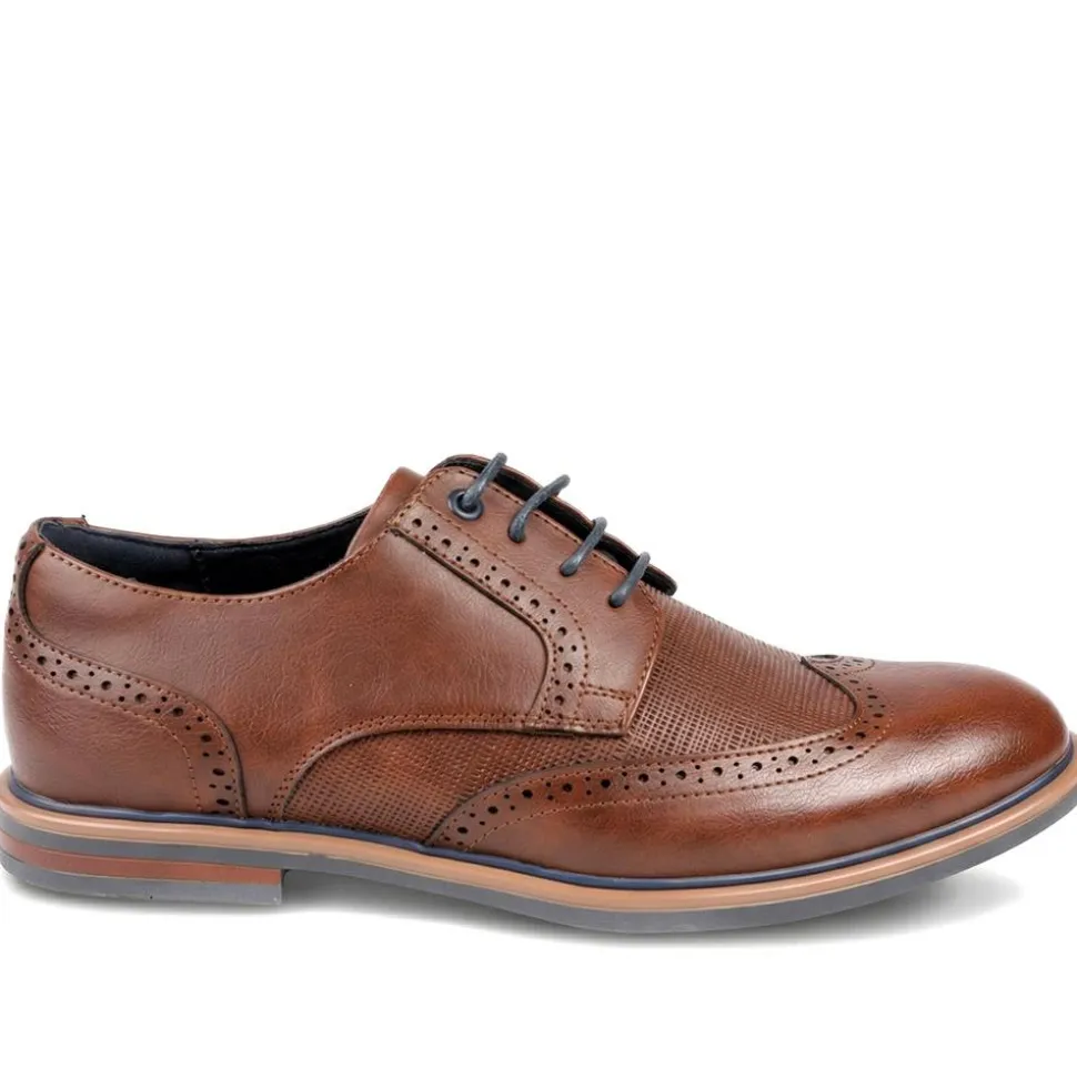 Wide Fit Smart Lace Up Brogues - Tan