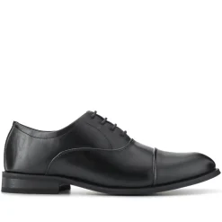 Wide Fit Smart Lace Up Shoes - Black
