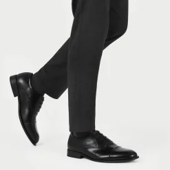 Wide Fit Smart Lace Up Shoes - Black