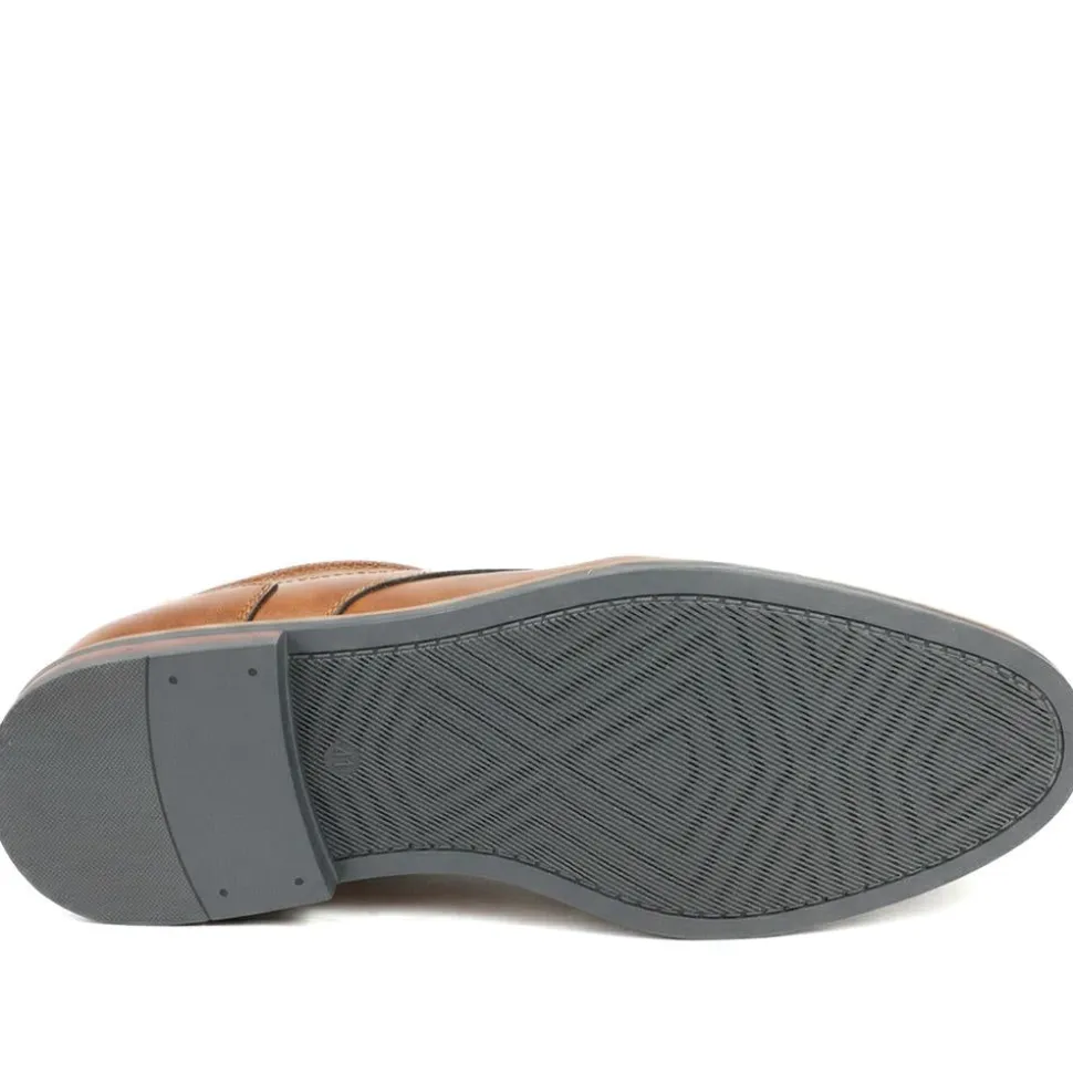 Wide Fit Smart Lace Up Shoes - Tan