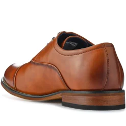 Wide Fit Smart Lace Up Shoes - Tan