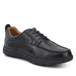 Wide Fit Smart Leather Shoes - Black