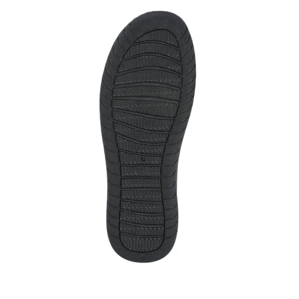 Wide Fit Smart Slip-On Shoes With Leather Insole - Black