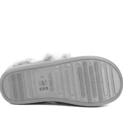Wide Fit Soft Full Slippers - Grey