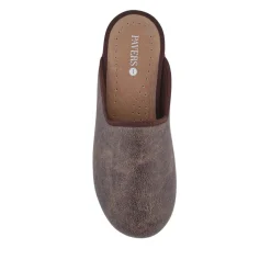 Wide Fit Supportive Mule Slippers - Khaki
