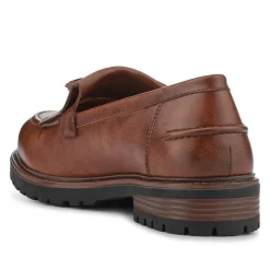 Wide Fit Tasselled Moccasins - Tan