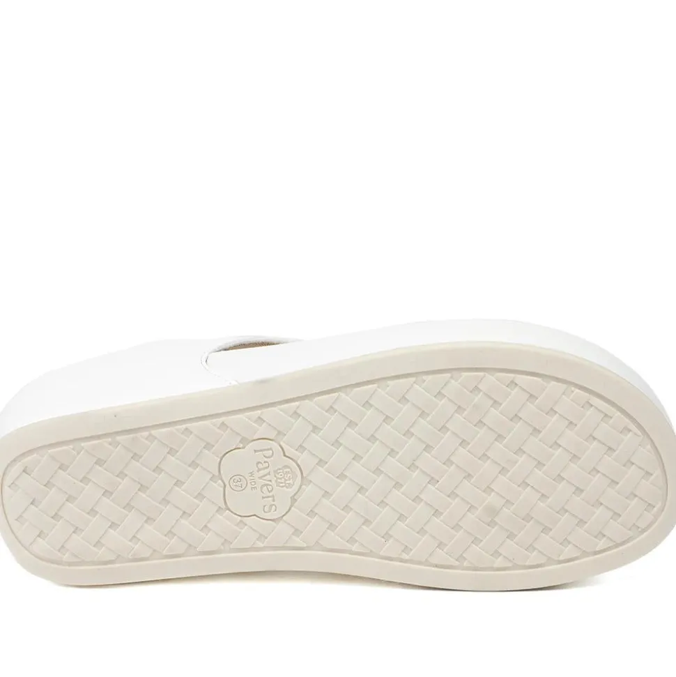 Wide Fit Toe Post Wedge Sandals - White