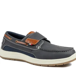 Wide Fit Touch Fasten Casual Shoes - Navy