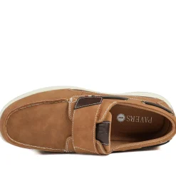 Wide Fit Touch Fasten Casual Shoes - Tan