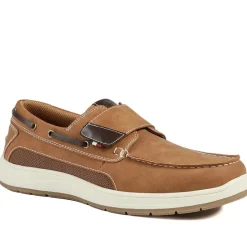 Wide Fit Touch Fasten Casual Shoes - Tan