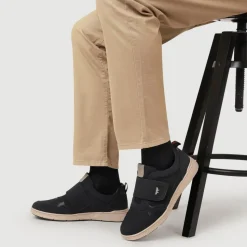 Wide-Fit Touch-Fasten Comfort Shoes - Navy