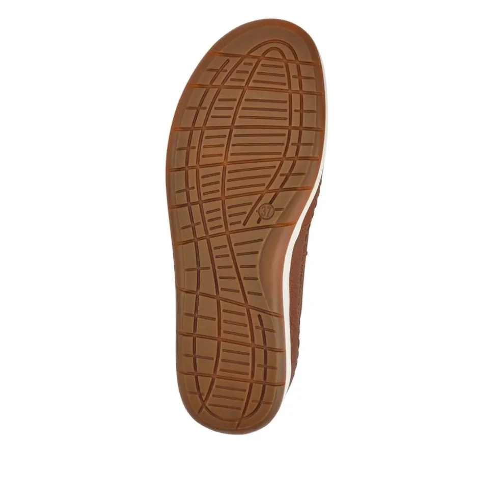Wide-Fit Touch-Fasten Mary Janes - Tan