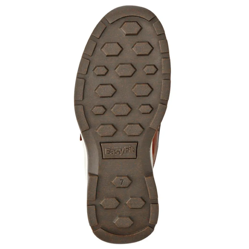 Wide-Fit Touch-Fasten Shoes - Cognac