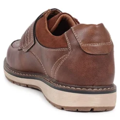 Wide Fit Touch-Fasten Trainers - Brown