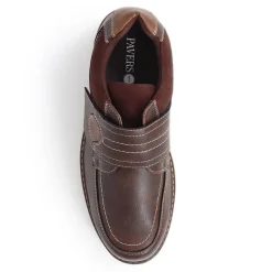 Wide Fit Touch-Fasten Trainers - Dark Brown