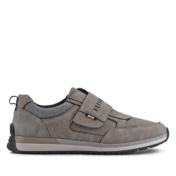 Wide Fit Touch Fasten Trainers - Grey