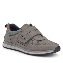 Wide Fit Touch Fasten Trainers - Grey