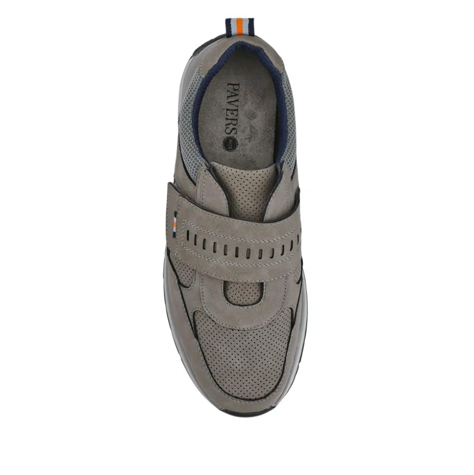 Wide Fit Touch Fasten Trainers - Grey
