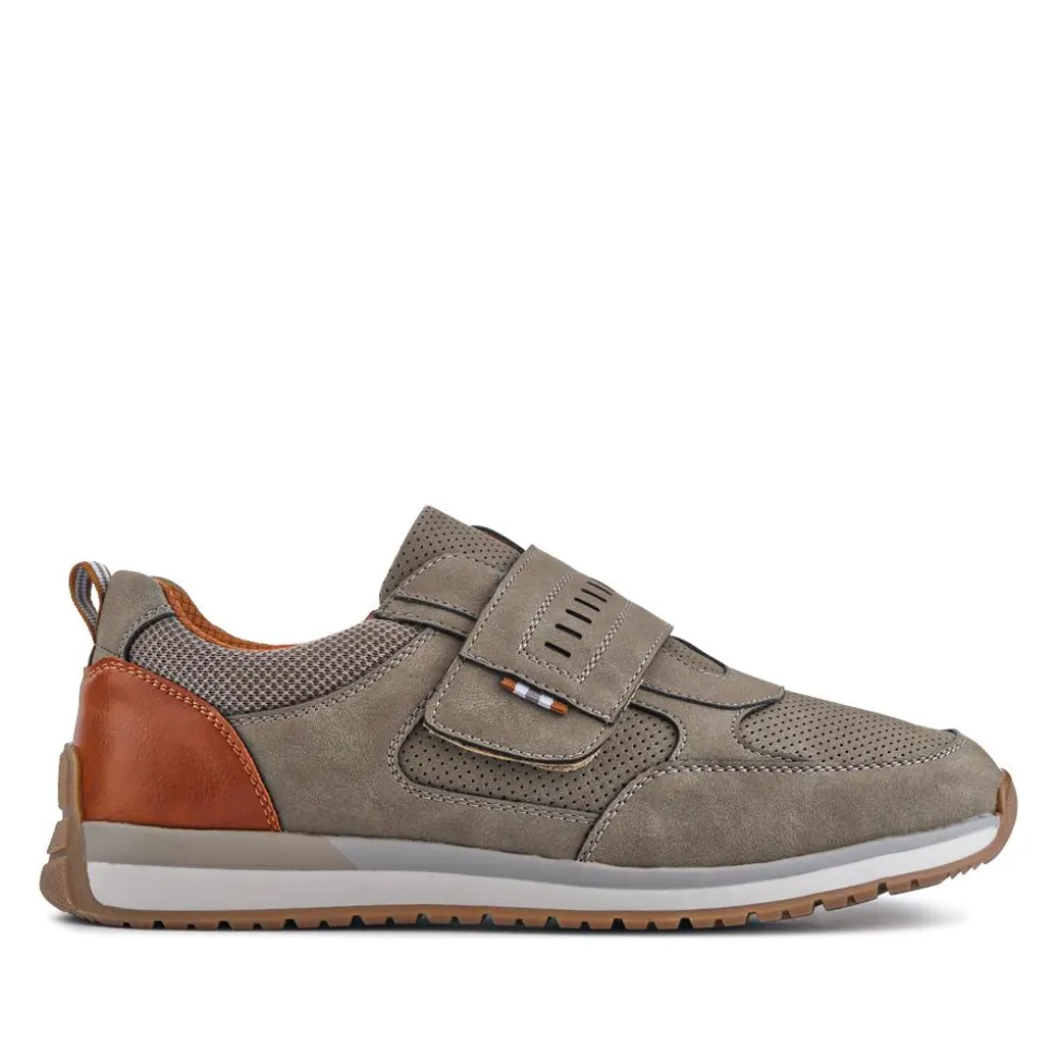 Wide Fit Touch Fasten Trainers - Khaki