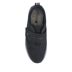 Wide Fit Touch Fasten Trainers - Navy
