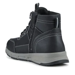 Wide Fit Walking Boots With Bungee Laces - Black