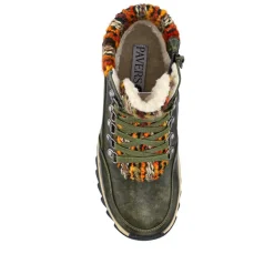 Wide-Fit Warm Ankle Boots - Khaki